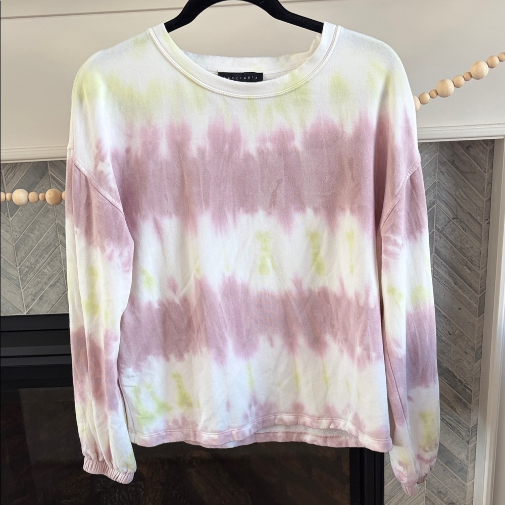Evereve • Sanctuary Perfect Fleece Sweatshirt Cherry Lime S - Picture 2 of 6